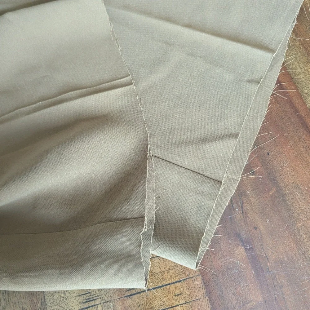 Chico's Drapey Wide Leg Camel Brown Tie Waist Trousers XL *Unfinished Hem